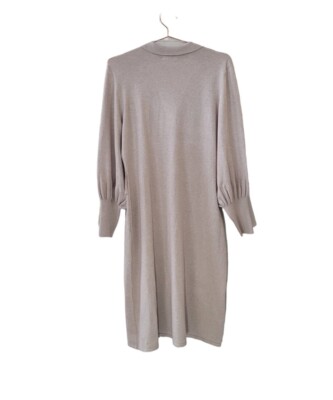 Pre-Owned BLUE ORCHID XL Tan/Beige Long Sleeve Sweater Dress Women | eBay