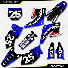 Blue Savage Camo Racing Graphics Kit fits Suzuki RMZ250 RMZ 250 04-06 Decals