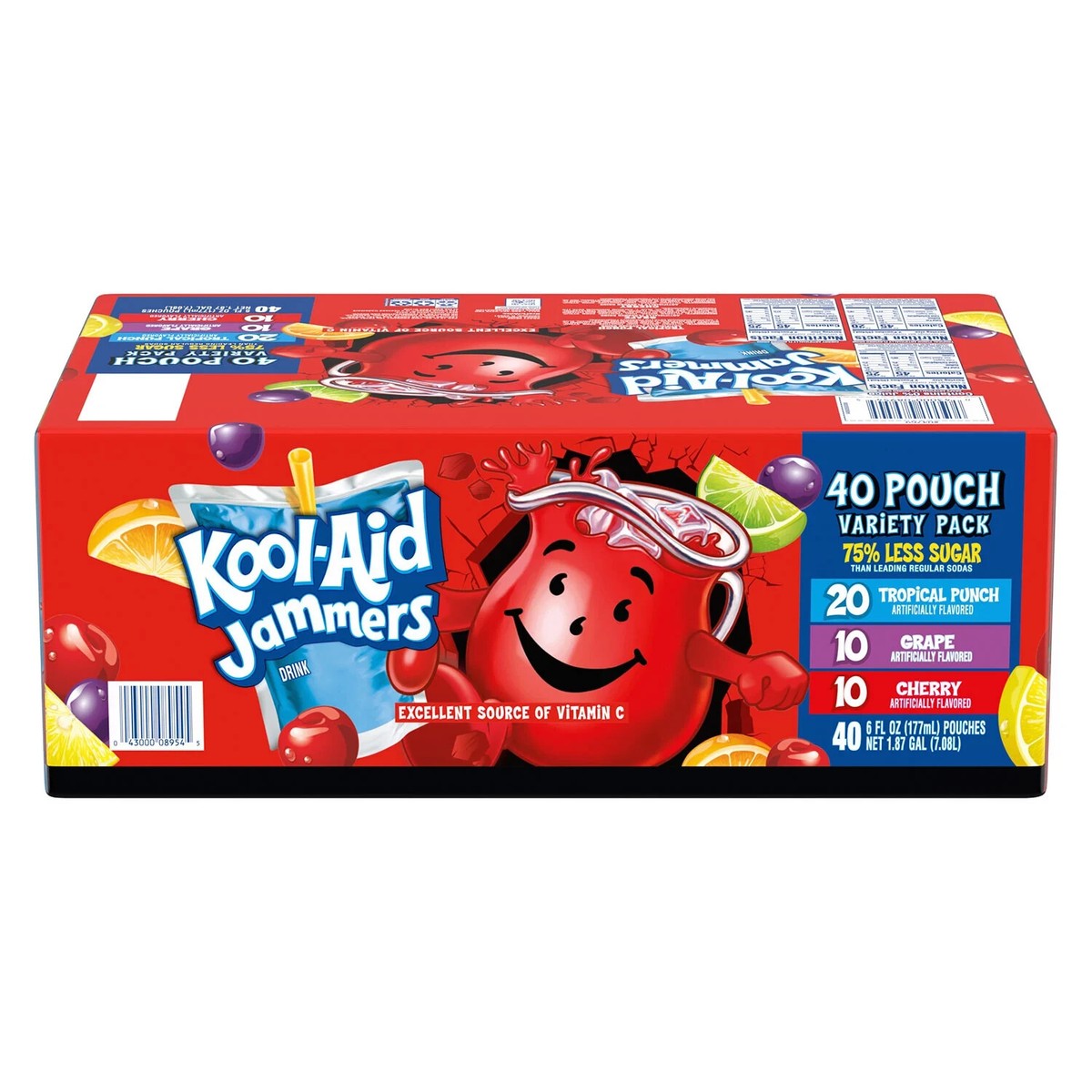 ソフトドリンク Kool-Aid Jammers 30 Pouch Variety Pack Kool Aid Jammers Variety Pack - Tropical Punch, Grape