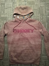 HOOEY Men's "Lock-Up" Burgundy Pullover Hoodie HH1191BU Size Medium Aztec Hood