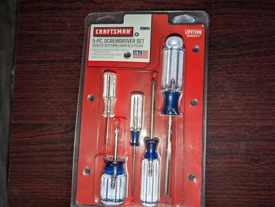 CRAFTSMAN 5 pc Phillips Blade Screwdriver Set 47139 USA WF NEW