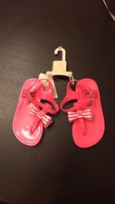 NWT Gap Girls Sandals, Hot Pink, Rubber With Snap Closure, Sz. 8
