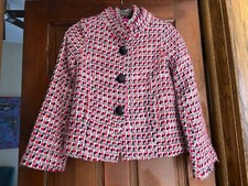 Rare House Of Spas Rainbow Tweed Jacket With Silver Shimmer Detail Size Xs