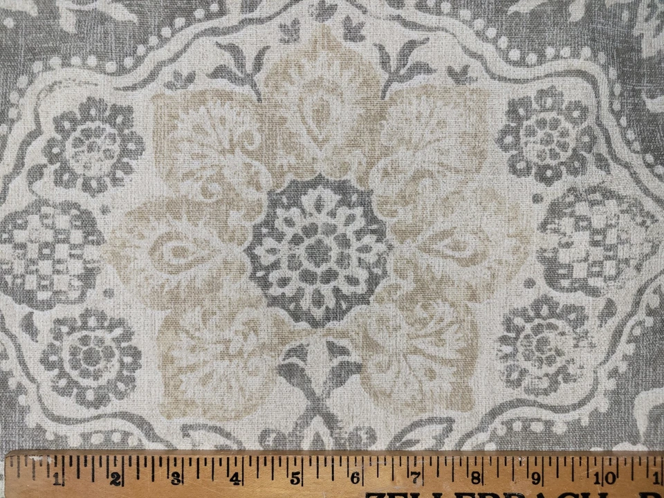 Telas de magnolia Belmont in Mist BTY 54" de ancho 100 % algodón estampado floral damasco Foto 2 de 2