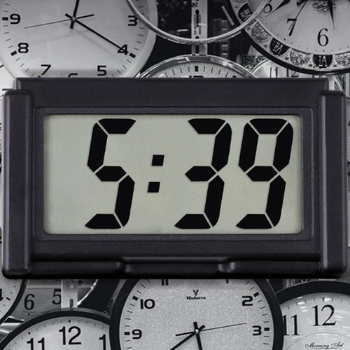US 2-4 Pack Car Dashboard Digital Clock Mini Automotive Stick Watch Day Display - Picture 10 of 20