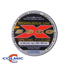 FILO COLMIC X 5000 FLUORINE MT 600 DIAM- 0,105 mm COLORE NEUTRO DA COMPETIZIONE