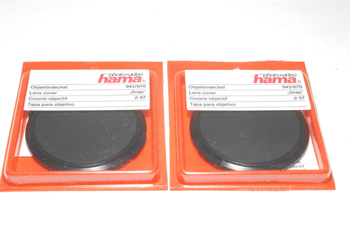 2x HAMA 94267 Objektivdeckel für 67mm Filtergewinde - lens cap (neuwertig)