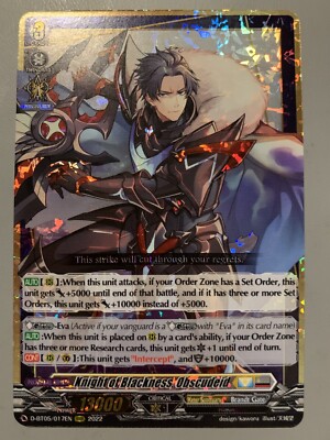 CARDFIGHT VANGUARD KNIGHT OF BLACKNESS OBSCUDEID (EVA) D-BT05