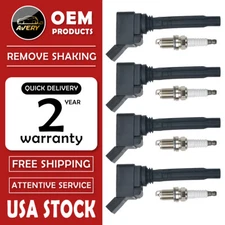 Ignition Coils+Spark Plugs Pack For VW Jetta Passat Beetle Golf Audi A3 Q3 1.8L