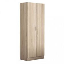 ARMADIO MODERNO 2 ANTE BATTENTI GUARDAROBA CAMERA IN LEGNO MARRONE MOD.LEOPOLD