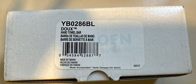 Moen YB0286 Black Doux 9'' Wall Mounted Towel Bar