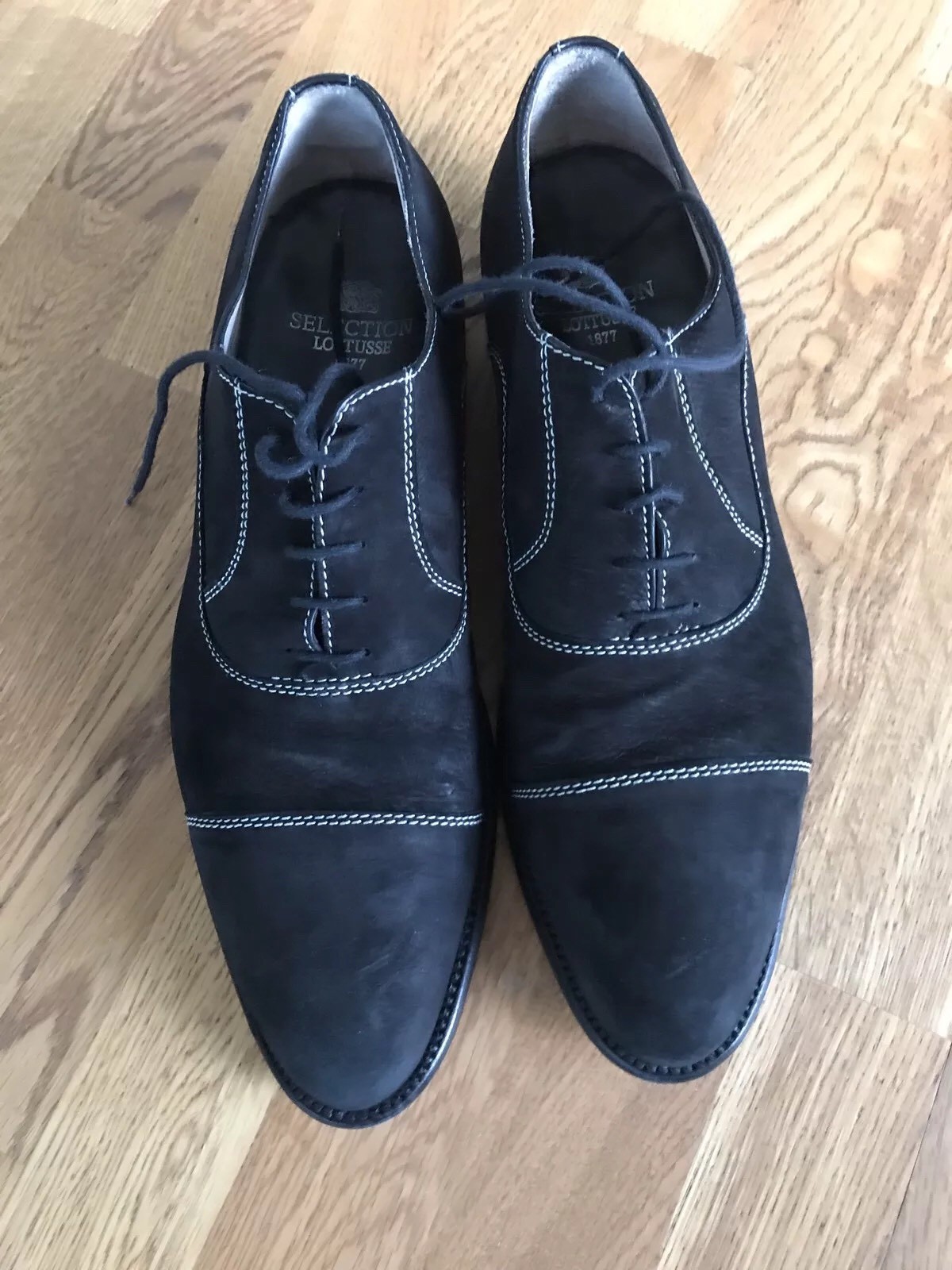 Lottusse Selection Herren Schuhe Cap Toe, 9,5 = EU43,5 Schwarz Rauhleder Lottusse Selection Herren Schuhe Cap Toe, 9,5 = EU43,5 Schwarz Rauhleder