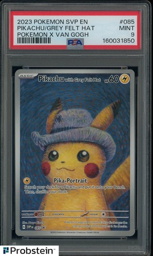 2023 Pokemon SVP EN Pokemon X Van Gogh #085 Pikachu with Grey Felt Hat PSA 9