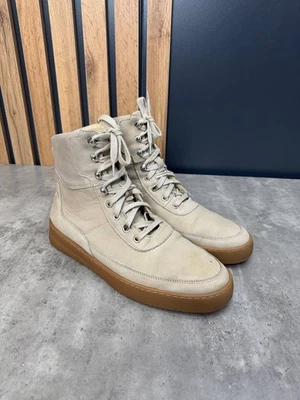Filling Pieces Beige Leather High Top Sneakers Size 43 Duties Paid (USA) - Image 1 of 4