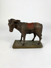 Antike Große Krippenfigur Esel Keramik Tier Figur Krippe 20 cm Alt