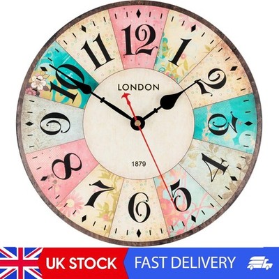 Wanduhren Deko leise nicht tickend rosa Wanduhr Vintage 30 cm für Mädchen