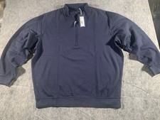 NWT Vineyard Vines Men  s SHEP Vineyard Navy Blue Collegiate Quarter Zip BLANK