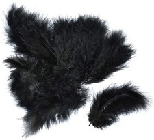 Piume Meyco Marabu nere 17 pezzi lunghe circa da 10 a 12 cm