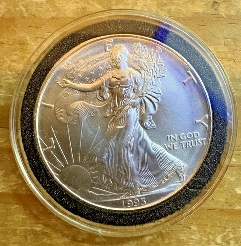 1993 Uncirculated American Silver Eagle 1 Oz .999 Fine Silver