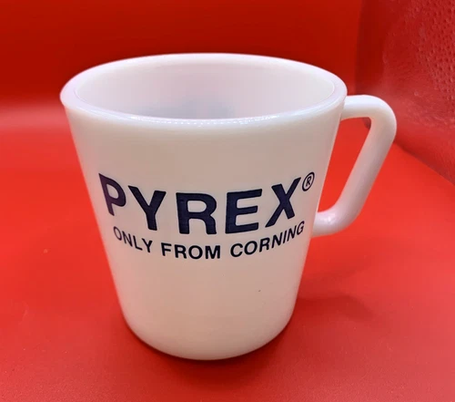 PYREX Only from Corning Milk Glass Mug At Home in Your Lab Vintage Coffee Tea
