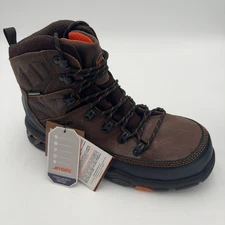 Hoss Men's Traverse 6" Lace-Up WP Work Boot Composite Toe, Brown, Sz 10.5 M