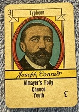 Vtg 1935 AUTHORS by RUSSELL CARD GAME Replacement Card 3 Joseph Conrad