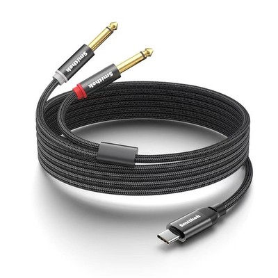 USB C to Dual 6.35mm 1/4 inch Stereo Splitter Y Cable, Type C 6.6ft(2m)