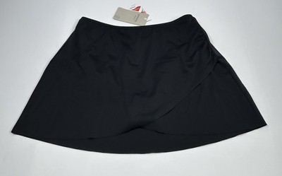 AMOENA KOH SAMUI SWIM SKIRT 71698 + Briefs Women s 12 Black NWT Split Front