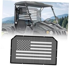 Soft Rear Window Net, Transparent Dust Screen USA Flag Design for Pioneer 1000 