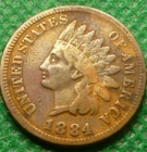 1884 Indian Head Cent  Better Grade Coin  #A02