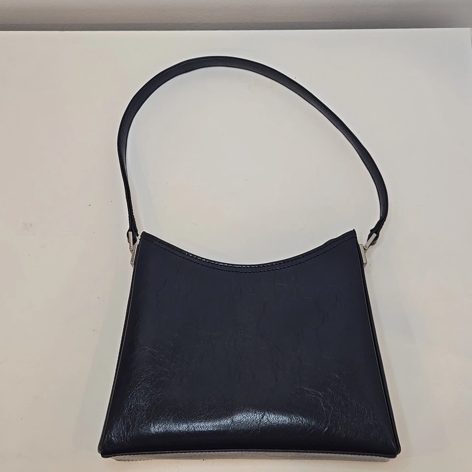 Bolso de Hombro Liz Claiborne Y2K Vintage Azul Imitación Cuero Pequeño Clásico Cartera Foto 4 de 4