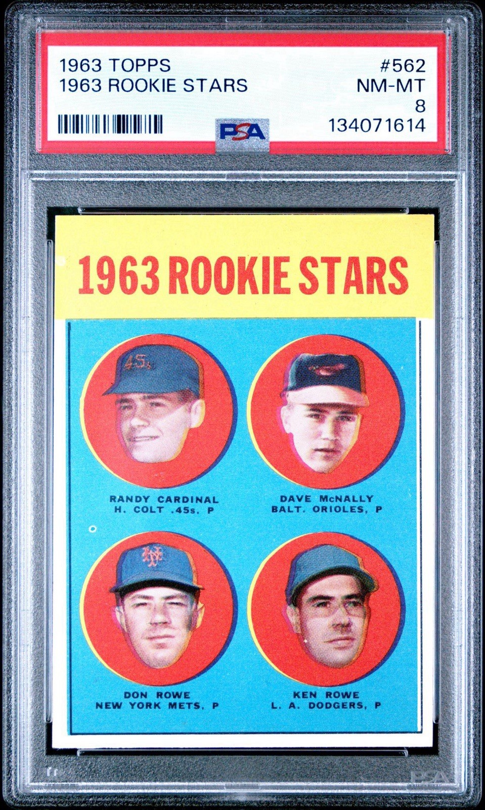 1963 Topps #562 1963 Rookie Stars Dave McNally PSA NM-MT 8
