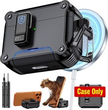 AirPods Pro 3 Case with Secure Lock Black  Phone Stand Design and Cleaner Kit