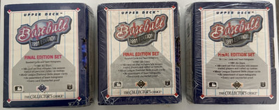 LOT OF (3), 1991 UPPER DECK FINAL EDITION, COMPLETE SET 100 CARDS EACH, 021526C