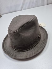 Stetson Fedora Hat Fitted Men's L Gray Linen Lined Lightweight Summer