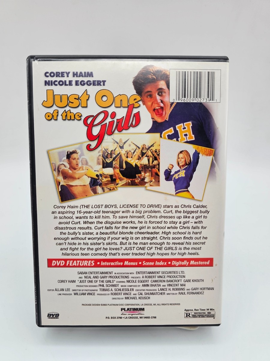 Just One of the Girls (DVD, 1993) Corey Haim Nicole Eggert