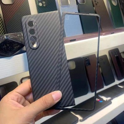 Slim Strong Aramid Fiber Carbon Case Cover f Samsung Galaxy Z Fold 3/ 2 Z Flip 3