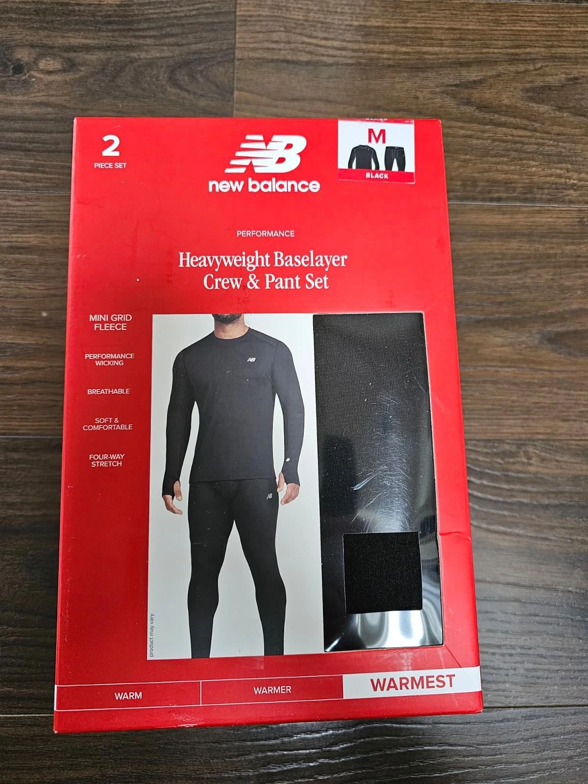 New Balance Mens Base Layer Set Long Sleeve Top Long Bottoms - M/Medium - Black
Opens in a new windo