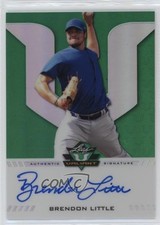 2017 Leaf Valiant Draft Green 74/99 Brendon Little #BA-BL1 Auto 0s3