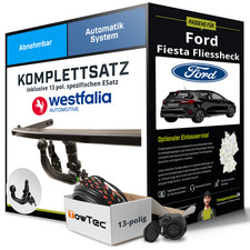Anhängerkupplung WESTFALIA abnehmbar für FORD Fiesta Fliessheck +E-Satz NEU