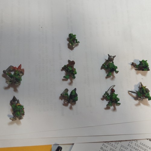 1991 9x Goblin Night Forest Gloomspite Gitz Runtz Orcs & Goblins Warhammer METAL