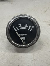 Stewart Warner Oil Pressure Gauge Mechanical 2-18 Coffin Needle 0-80psi