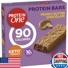Protein One 90 Calorie Protein Bars Peanut Butter Chocolate Keto Friendly 5 Ct