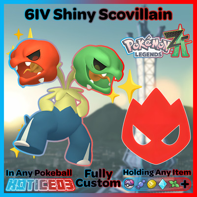   Shiny Alpha Scovillain 6IV + EVs   Pokemon Legends ZA   Fast  