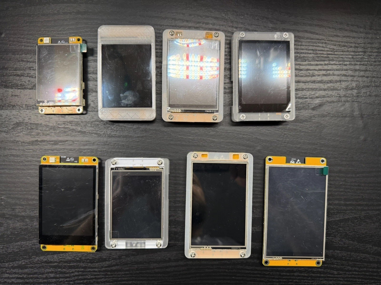 Lot of 8 ESP32 CYD 2.4, 2.8, 3.5, 4 inch Most New