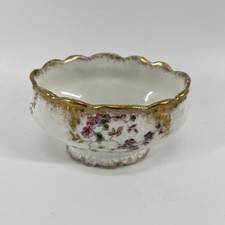 Vintage/Antique Limoges France White Bowl Pink Flowers Made in France