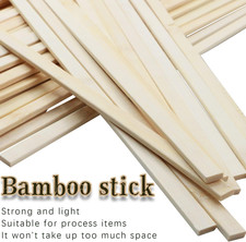 100Pcs 15.7X0.35 Inch Strong Natural Bamboo Sticks, Wooden Craft Sticks, Extr...