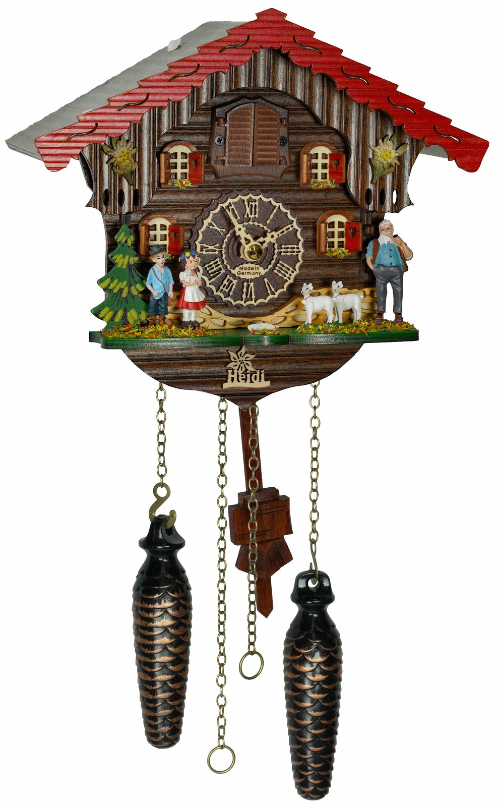 Quartz Cuckoo Clock Heidi with music TU 4305 QM NEW