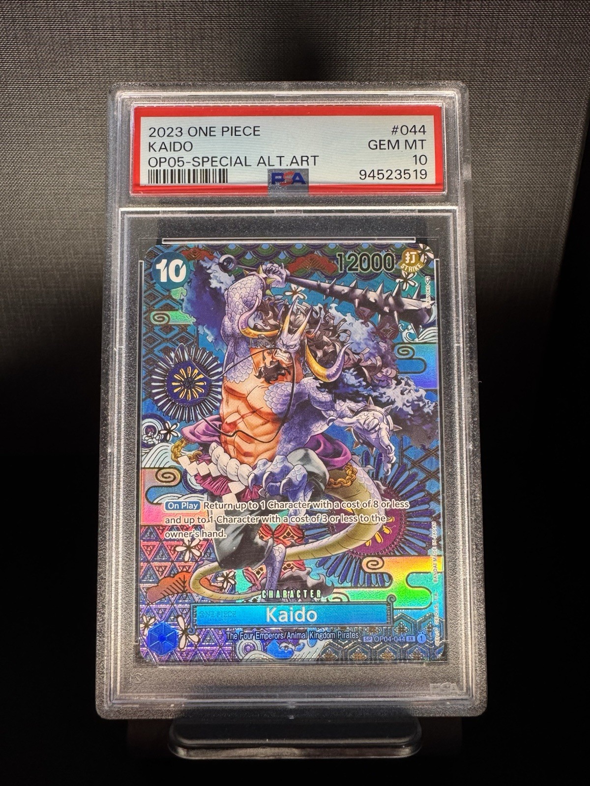 PSA 10 KAIDO SP OP04-044 AWAKENING OF THE NEW ERA ONE PIECE TCG