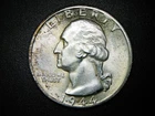 1944-D Washington Quarter Toned! GEM BU UNC Great Luster! Very Rare!